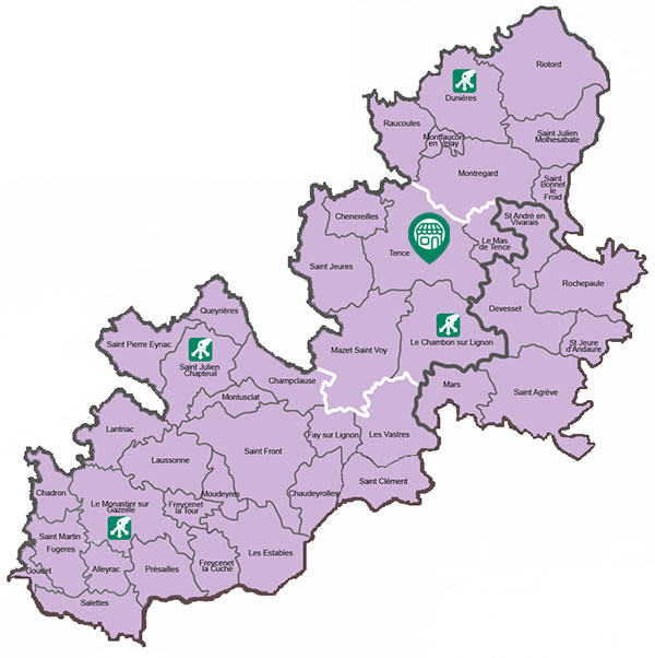 Territoire du SICTOM entre Monts et Vallées Tence